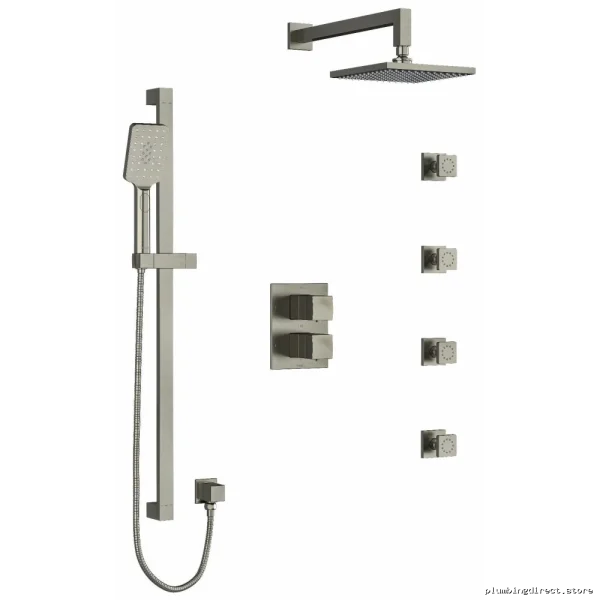 Thermostatic Reflet Shower Valve for Ceiling Mount - Brushed Nickel Finish KIT446RFBN-6