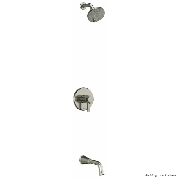 Thermostatic Shower Faucet Kit with PEX Connection in Brushed Nickel