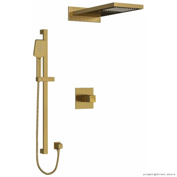 Thermostatic Shower Faucet PEX Compatible - Brushed Gold RIOBEL KIT2745RFBG-SPEX