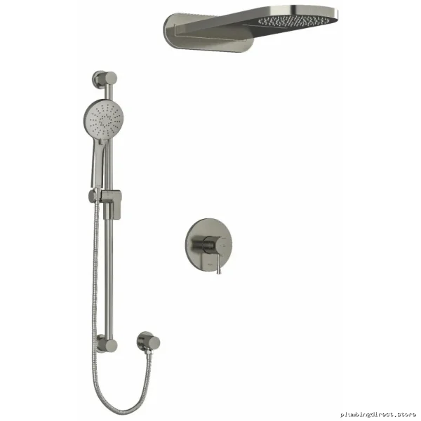 RioBel Thermostatic Shower Faucet with PEX Connection - Brushed Nickel