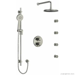Thermostatic Shower Faucet with Ceiling Arm - Polished Nickel Momenti RIOBEL KIT446MMRDJPN-6