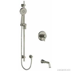 Thermostatic Shower Faucet with PEX Connector Brushed Nickel KIT1244MMRDJBN