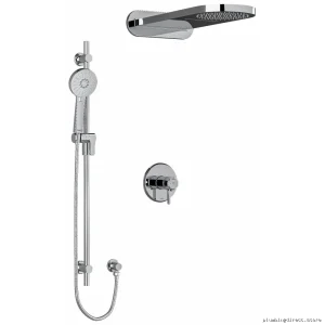 Thermostatic Shower Faucet with PEX Expansion - Modern Chrome Moment KIT2745MMRDJC-EX by RIOBEL