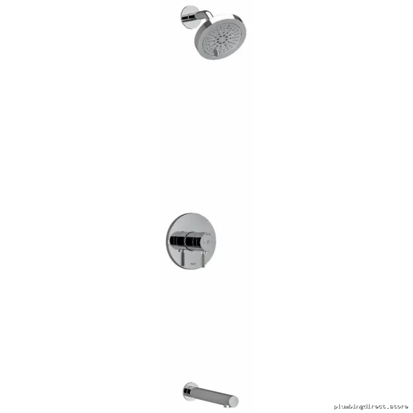 Riu Chrome Thermostatic Shower Faucet with Tub Spout KIT4744RUTMKNC