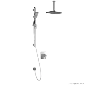Kalia Thermostatic Shower System - Black Chrome TCD1 Ceiling Mounted