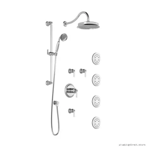 Thermostatic Shower System with Wall Arm - Rustik T375 Chrome BF1514-110 Kalia