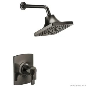 Thermostatic Shower Trim - Minimalist (No Handles) Brilliance Black Onyx T60206-BNXLHP Brizo