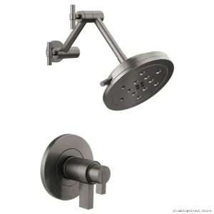 Thermostatic Shower Trim with Fewer Handles Luxe Steel
