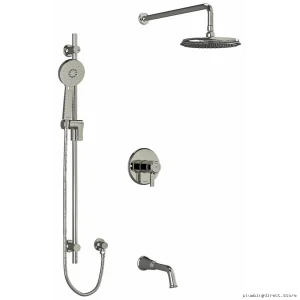 Thermostatic Shower & Tub Faucet by Momenti - Polished Nickel Finish KIT1345MMRDJPN RIOBEL
