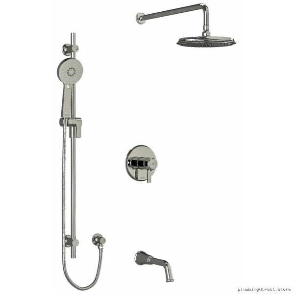 Thermostatic Shower & Tub Faucet by Momenti - Polished Nickel Finish KIT1345MMRDJPN RIOBEL