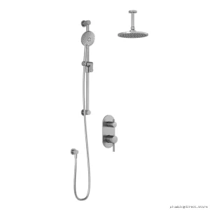 TD2 RoundOne Thermostat Controlled Shower w/ Integrated Diverters & Vertical Mount – Chrome