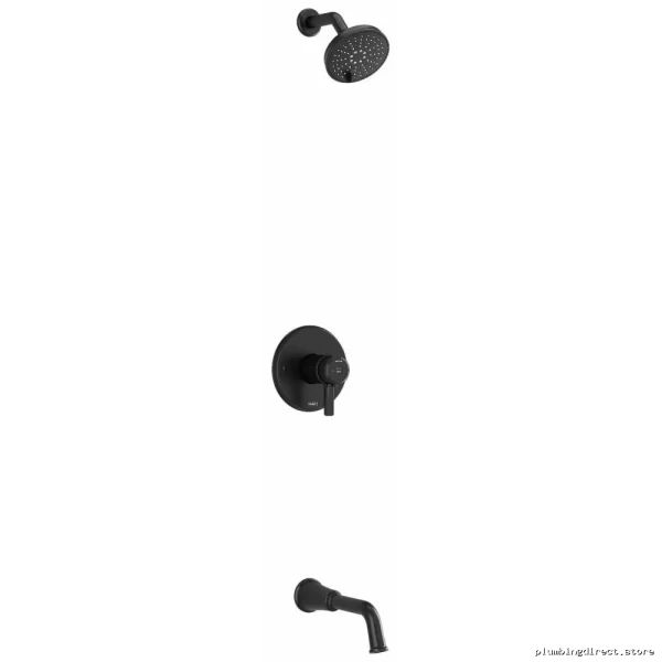Thermostatic Tub & Shower Faucet with Easy PEX Expansion - Black