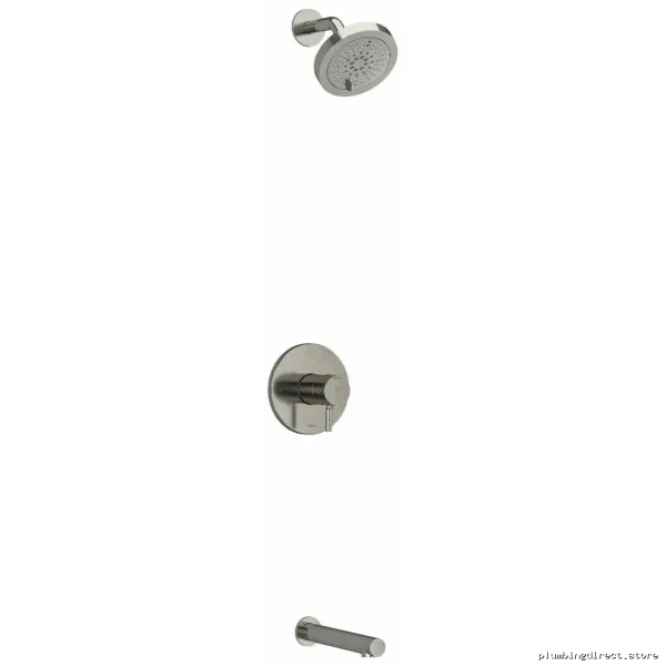 Thermostatic Tub & Shower Faucet with Durable PEX Expansion - Brushed Nickel KIT4744RUTMBN-EX RIOBEL by Riu