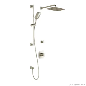 Thermostatic Wall-Mount Shower System - Brushed Nickel Easy Temp Control
