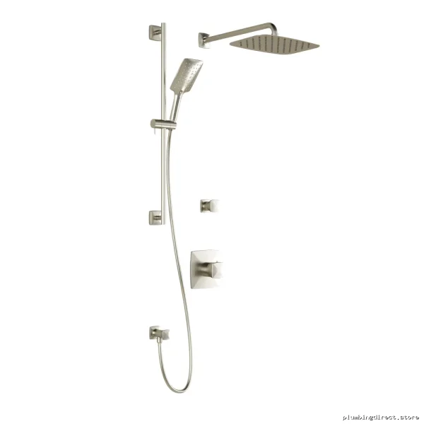 Thermostatic Wall-Mount Shower System - Brushed Nickel Easy Temp Control