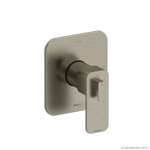 Brushed Nickel 3-Function Thermostatic Valve Trim for RIOBEL Showers | Equinox TEQ23BN