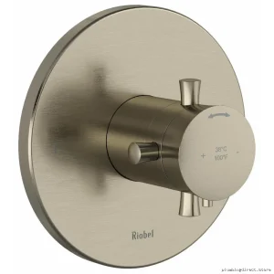 Thermostatic Valve Trim 3-Function Brushed Nickel - Edge RIOBEL TEDTM44+BN