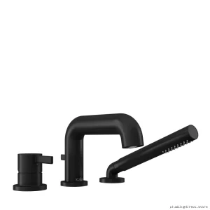 3-Piece Roman Tub Filler with Hand Shower Pressure Balance Matte Black Kalia