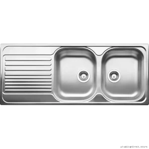 Two Bowl Drop-In Sink by Tipo blanco | stainless steel | left hand drainboard | Model #...