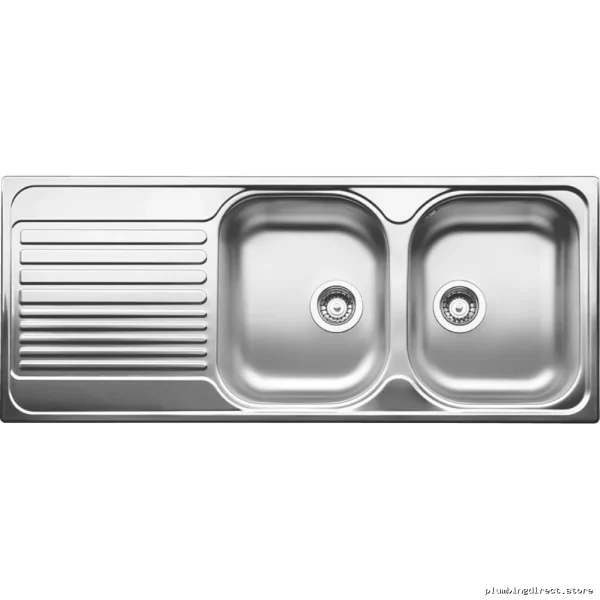Two Bowl Drop-In Sink by Tipo blanco | stainless steel | left hand drainboard | Model #...