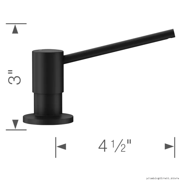 Coal Black Torre Soap Dispenser 402572 - Stylish Blanco Bathroom Accessory - Image 4