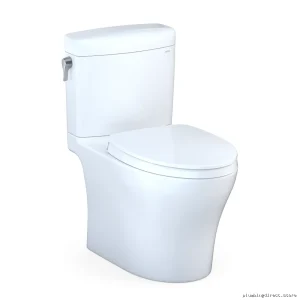 Toto Aquia IV Comfort-Height Elongated Dual-Flush Toilet w/CEfiontech Glaze & Cotton White