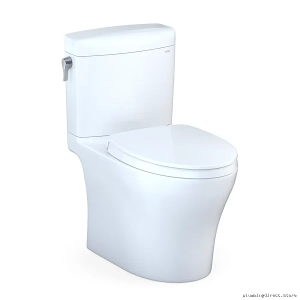 Toto Aquia IV Comfort-Height Elongated Dual-Flush Toilet w/CEfiontech Glaze & Cotton White