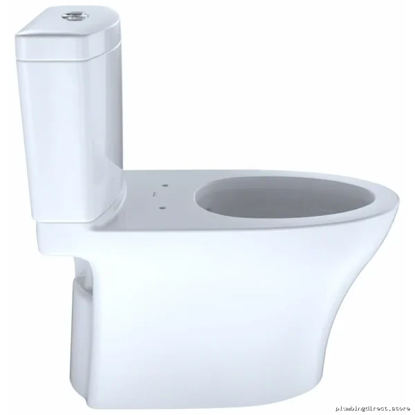 Toto Aquia IV Elongated Dual Flush Toilet 1.28/0.9 GPF 2-Piece (Less Seat) – Cotton White - Image 2