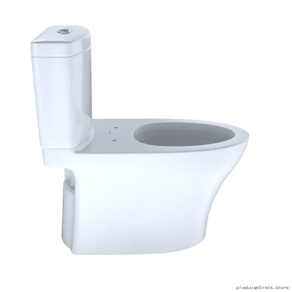 Toto Aquia IV Dual-Flush 1.0/0.8 GPF Elongated Two-Piece Toilet - Easy Clean - Image 2
