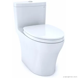 Toto Aquia IV 1-Piece Toilet - Dual Flush 1.28/0.8 GPF, Universal Height, Cotton White