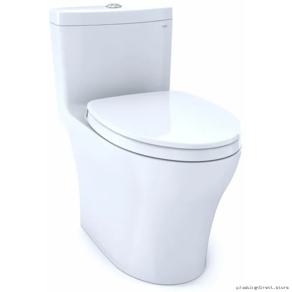 Toto Aquia IV 1-Piece Toilet - Dual Flush 1.28/0.8 GPF, Universal Height, Cotton White