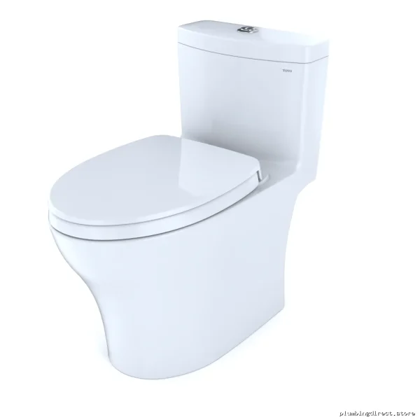 Toto Aquia IV 1-Piece Toilet - Dual Flush 1.28/0.8 GPF, Universal Height, Cotton White - Image 4