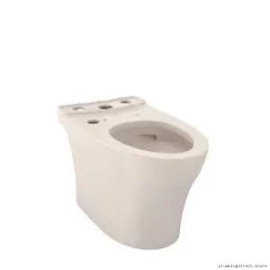 Toto Aquia IV Tall Elongated Toilet Bowl - Seatless Bone Color Modern Design