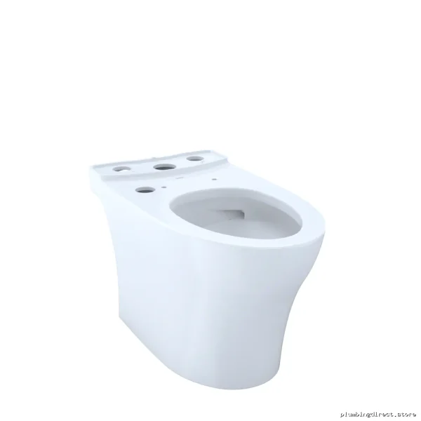 Toto Aquia IV WASHLET+ Elongated Skirted Toilet Bowl with CeFiONtect Anti-Stain Technology - Cotton White