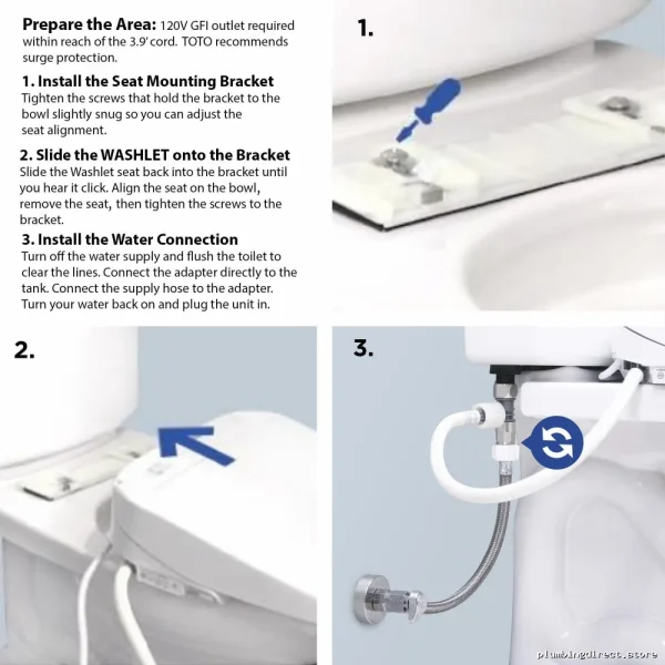 Toto SW2034#01 Cotton White C100 Electronic Bidet Seat with PREMIST Function - Image 3