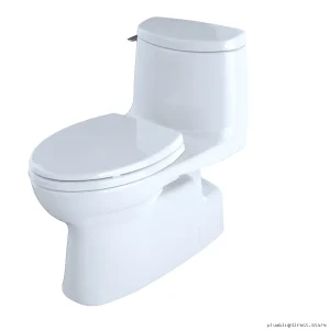 Toto Carlyle II 1-Piece Elongated Toilet 1.0 GPF Cotton White with CEFIONTECT