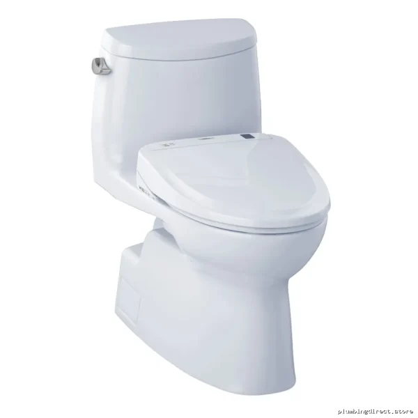 TOTO Carlyle II WASHLET+ Elongated Skirted Toilet 1.28 GPF Cotton White