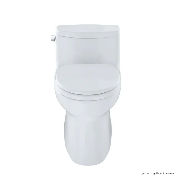 Toto Carolina II Elongated 2-Piece Toilet with CeFiONtect Universal Height Skirted Cotton White MS644