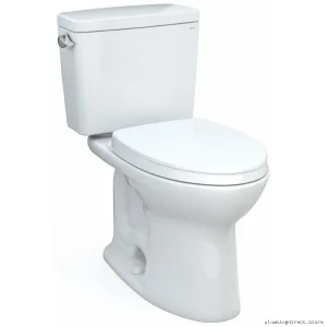 Toto Comfort Height Elongated Toilet - Eco-Friendly Water Efficient Cotton White No Seat