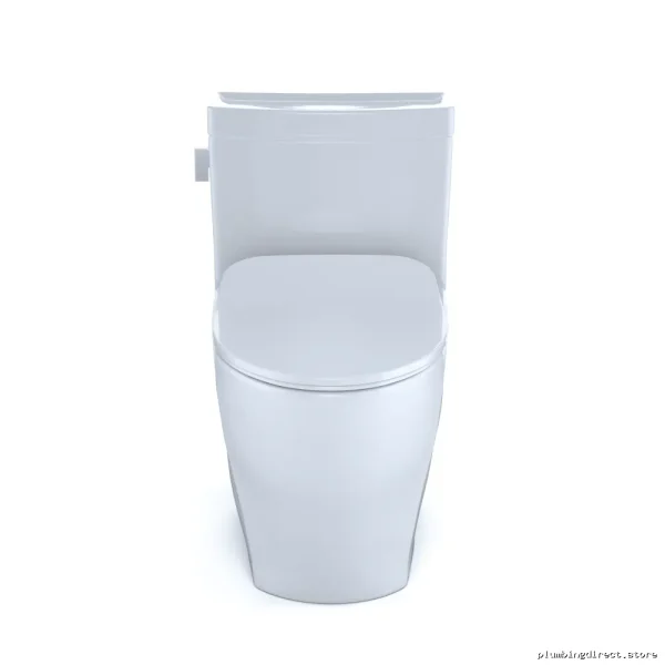 Toto Cotton White Comfort Height Elongated Toilet 1.28 GPF Low-Flow 1-Piece Design SoftClose Seat - Image 2