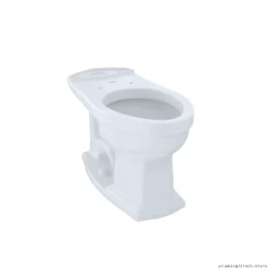 Toto Cotton White Elongated Tall Toilet Bowl (C784EF#01) - Seat Not Included