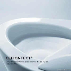 Toto Cotton White Elongated Wall-Mount Toilet Bowl CT428CFG