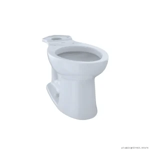 Toto Cotton White C244EF#01 Tall Elongated Toilet Bowl - Seat Not Included