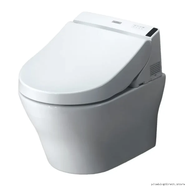 Toto Cotton White Wall Hung Dual Flush D-Shape Toilet with Washlet+ & CeFiONtect