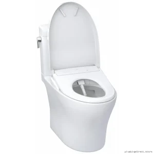 WASHLET+ Bidet Toilet with Dual Flush & Tall Elongated Bowl - Toto Cotton White