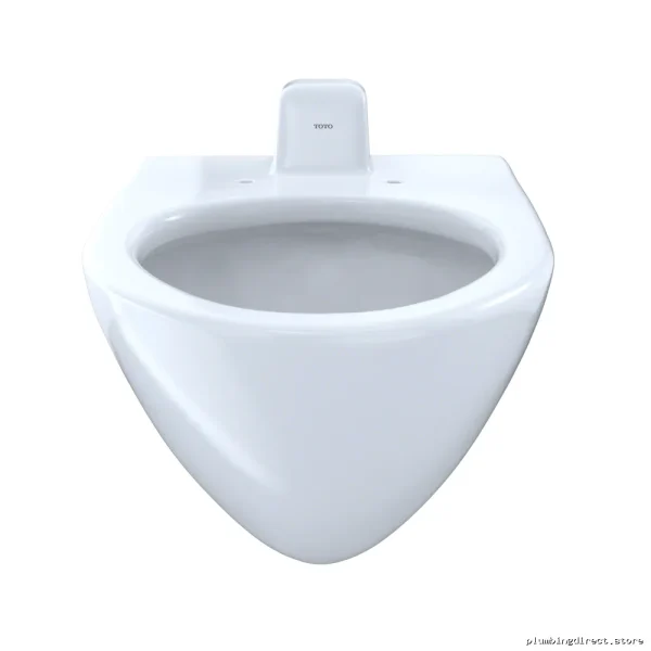 Toto CT708UV#01 Cotton White Wall-Mounted 1.0 GPF Flushometer Toilet Bowl - Image 2