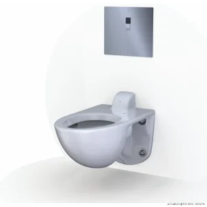 Toto CT728CUVG#01 Cotton White Elongated Wall Toilet with Cefiontect, Tornado Flush
