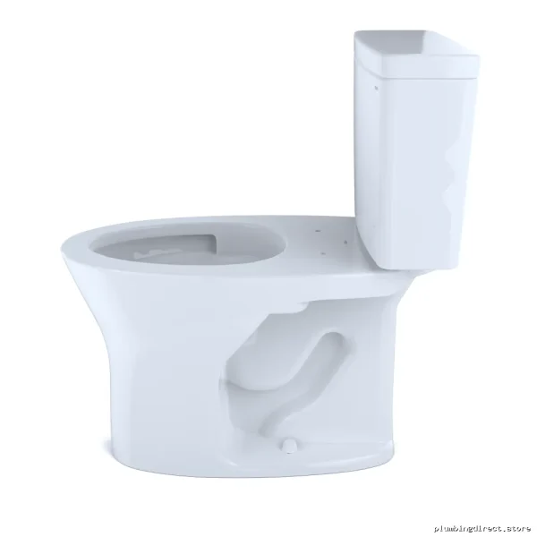 Toto Drake Elongated Dual Flush 1.28/0.8 GPF Universal Height Toilet featuring DYNAMAX Tornado Flush & CEFIONTECT Coating - Cotton White CST746CEMFG - Image 2