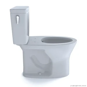Toto Drake Cotton White Dual Flush Toilet 1.28/0.8 GPF with CEFIONTECT