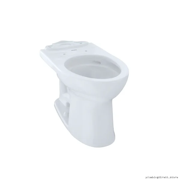 Toto Drake II Comfort Height Elongated Toilet – Cotton White (C454CUFG#01), Seat Not Included - Image 2